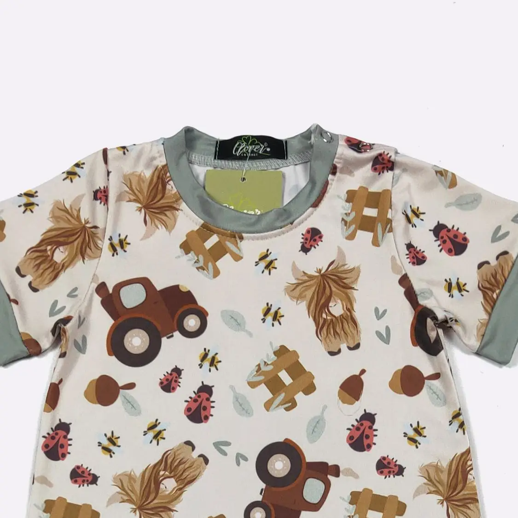 Farmyard Highland Boy Romper