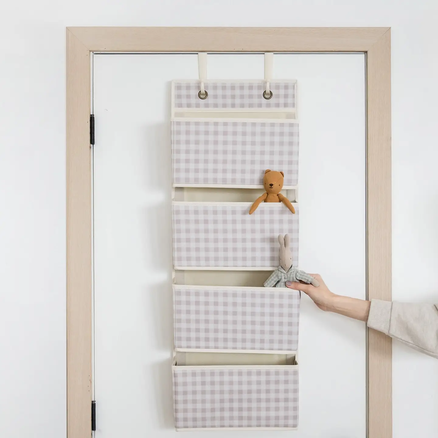 Recycled Fabric Over the Door Organizer For Nursery