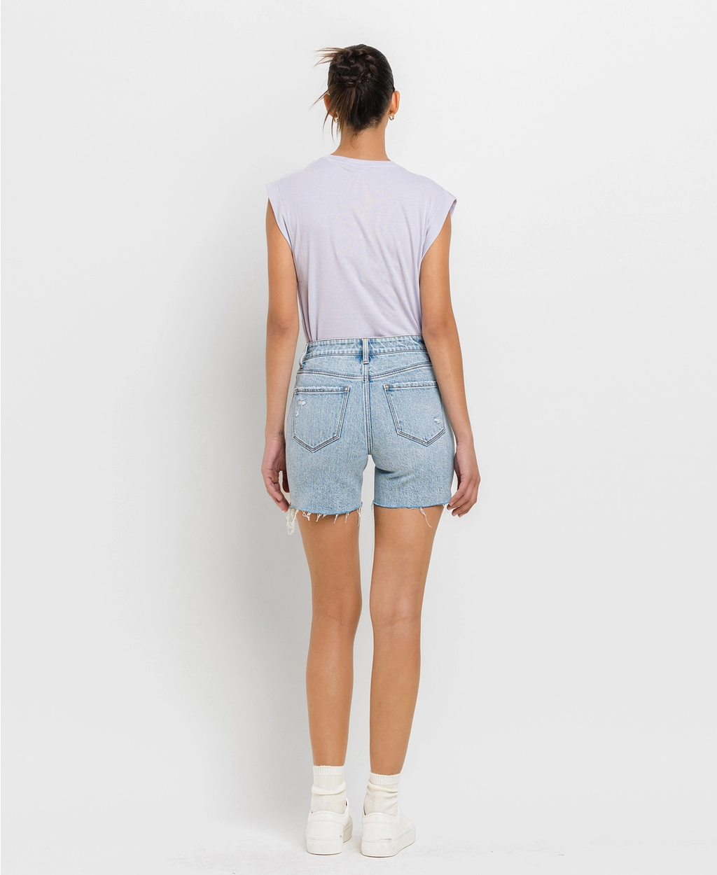 High Rise Midi Shorts | Double Trouble
