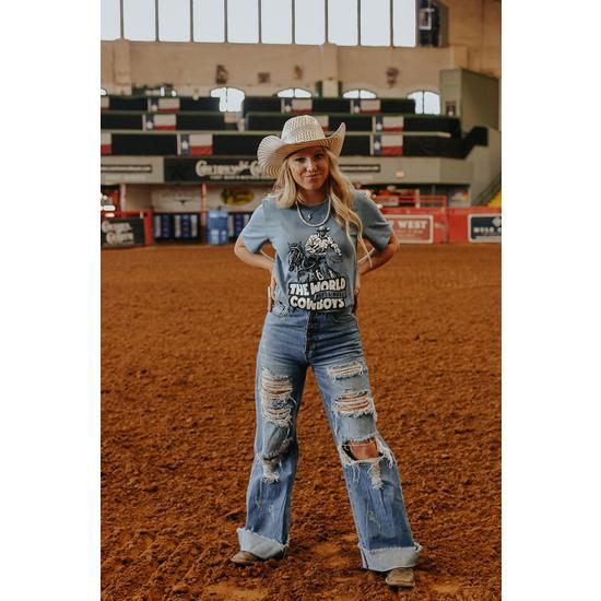 WORLD NEEDS MORE COWBOYS WESTERN T SHIRT