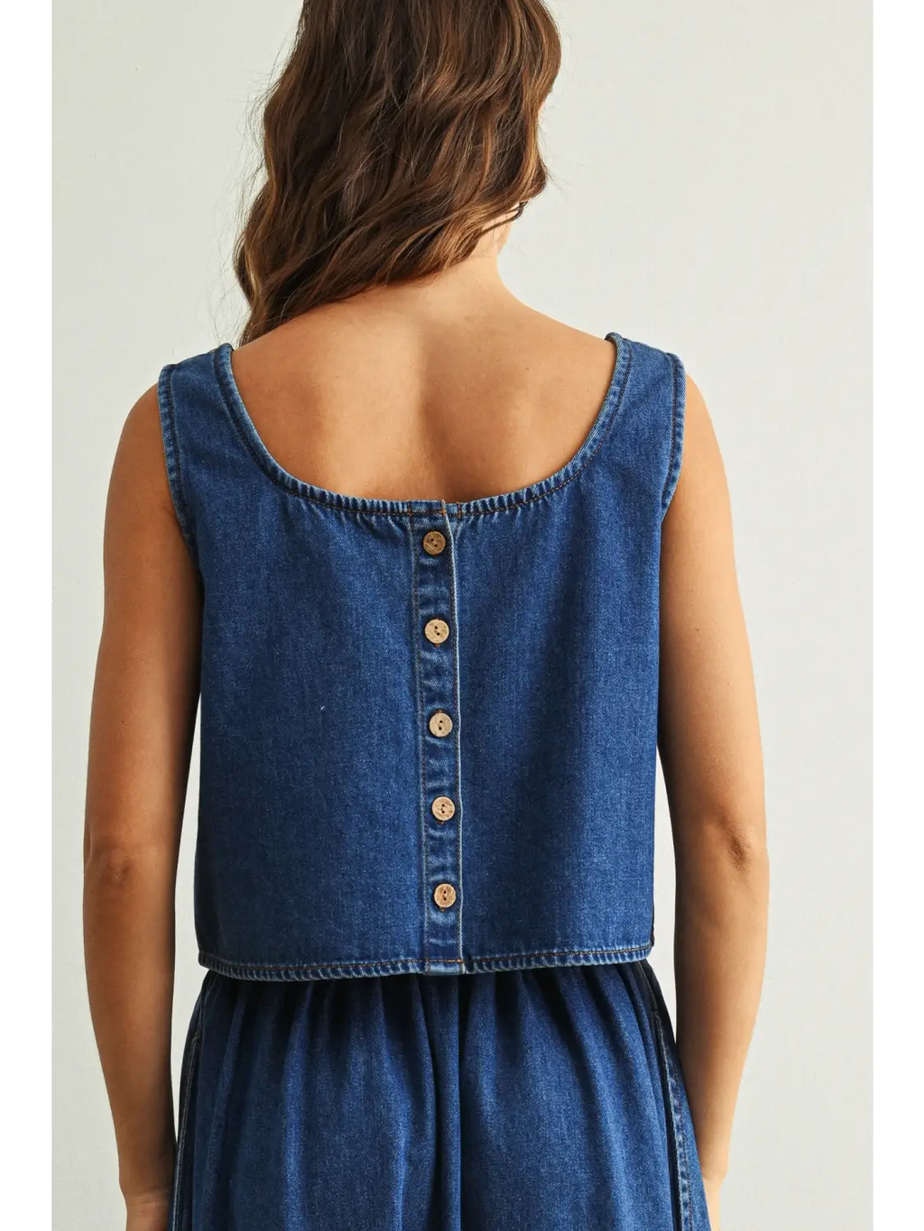 Soft Denim Sleeveless Top