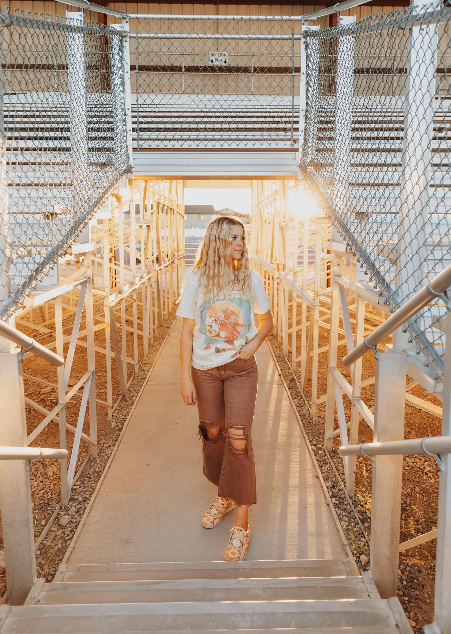 90'S VINTAGE CROP FLARE - AZTEC