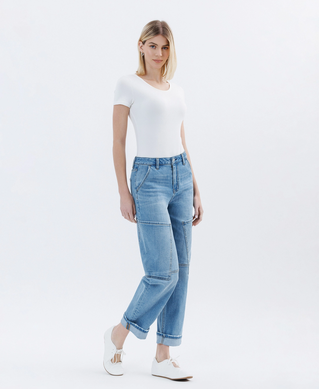 Super High Rise Utility Barrel Leg Jeans | AUGUSTINE