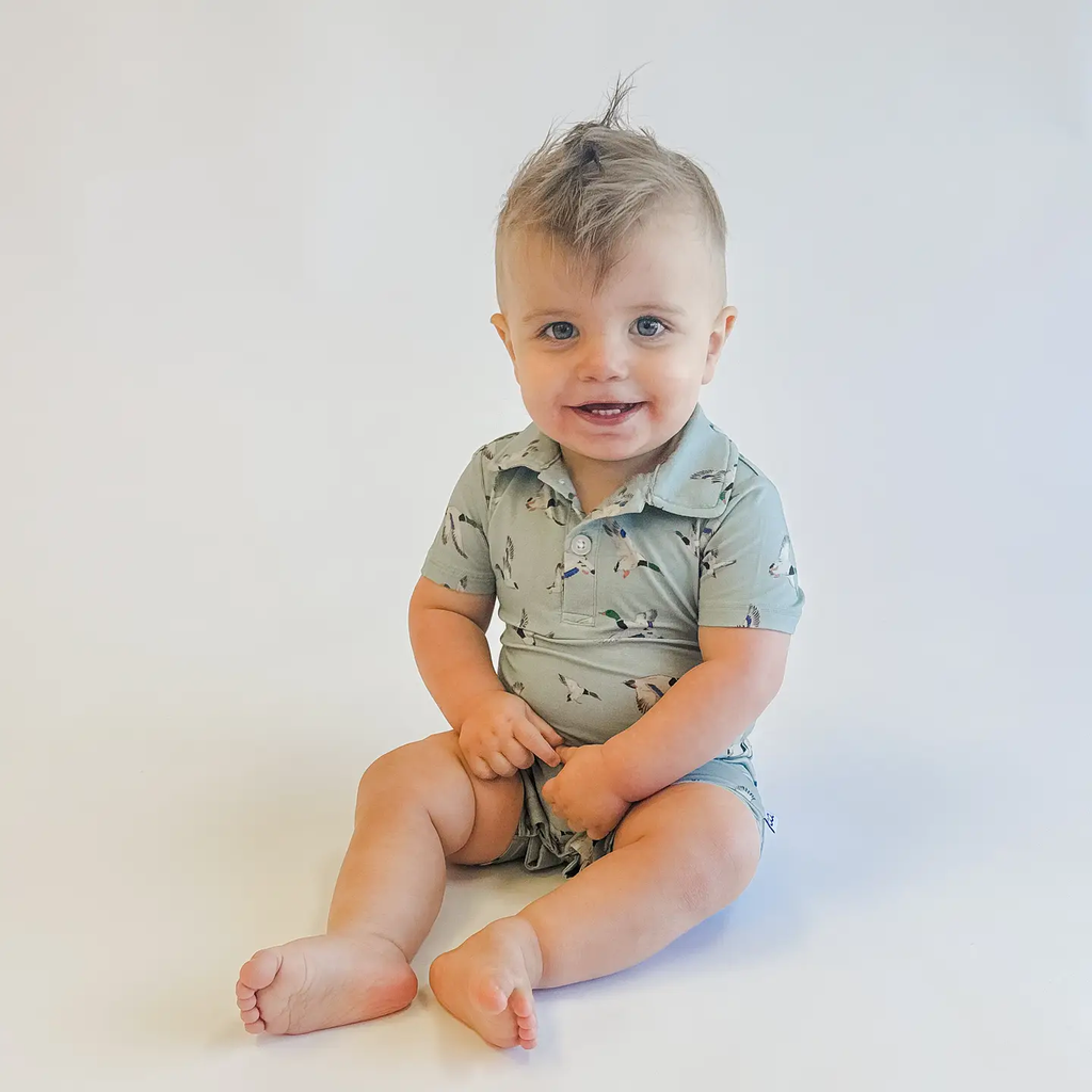 Mallards Ss Polo Romper (5/5 Restock)