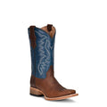 TN BROWN/BLUE EMBROIDERY SQ. TOE J7103