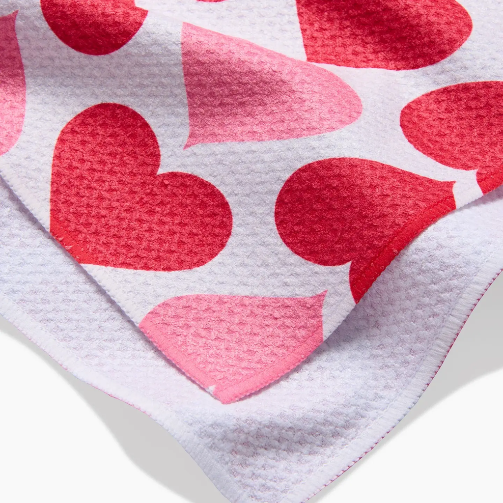 Blushing Hearts Tea Towel