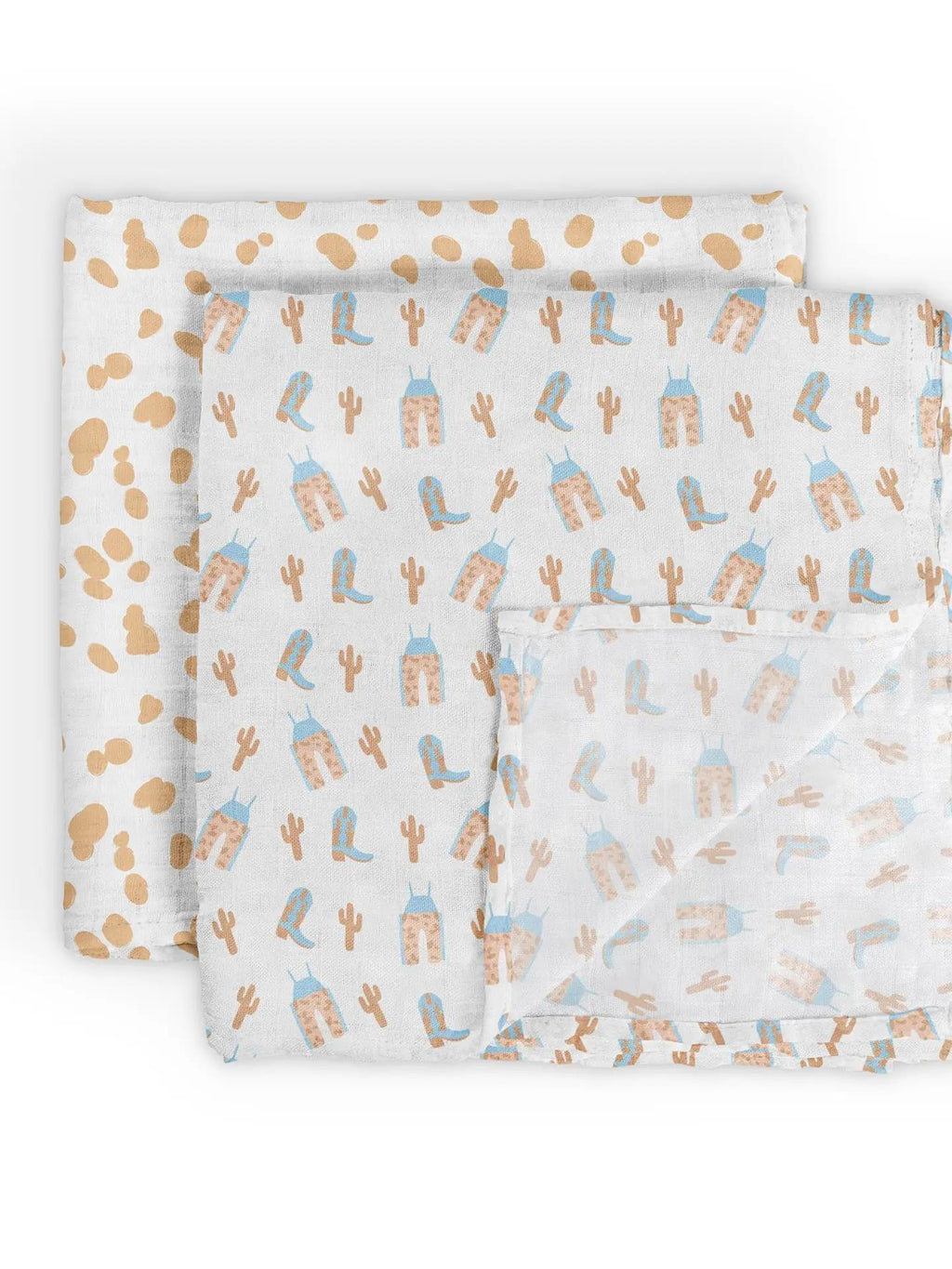 Swaddle Blanket Set Howdy Partner - Blue