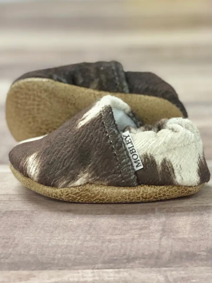 Faux Cow Hide Moccasins