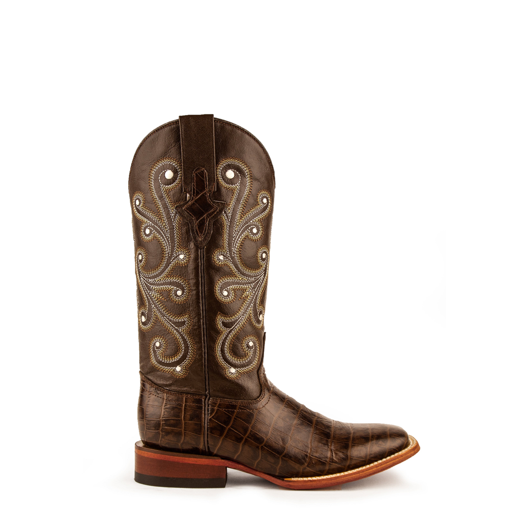 Ladies Print Mustang S-Toe Choc