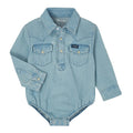 Wrangler® Baby Long Sleeve Bodysuit - Faded Blue