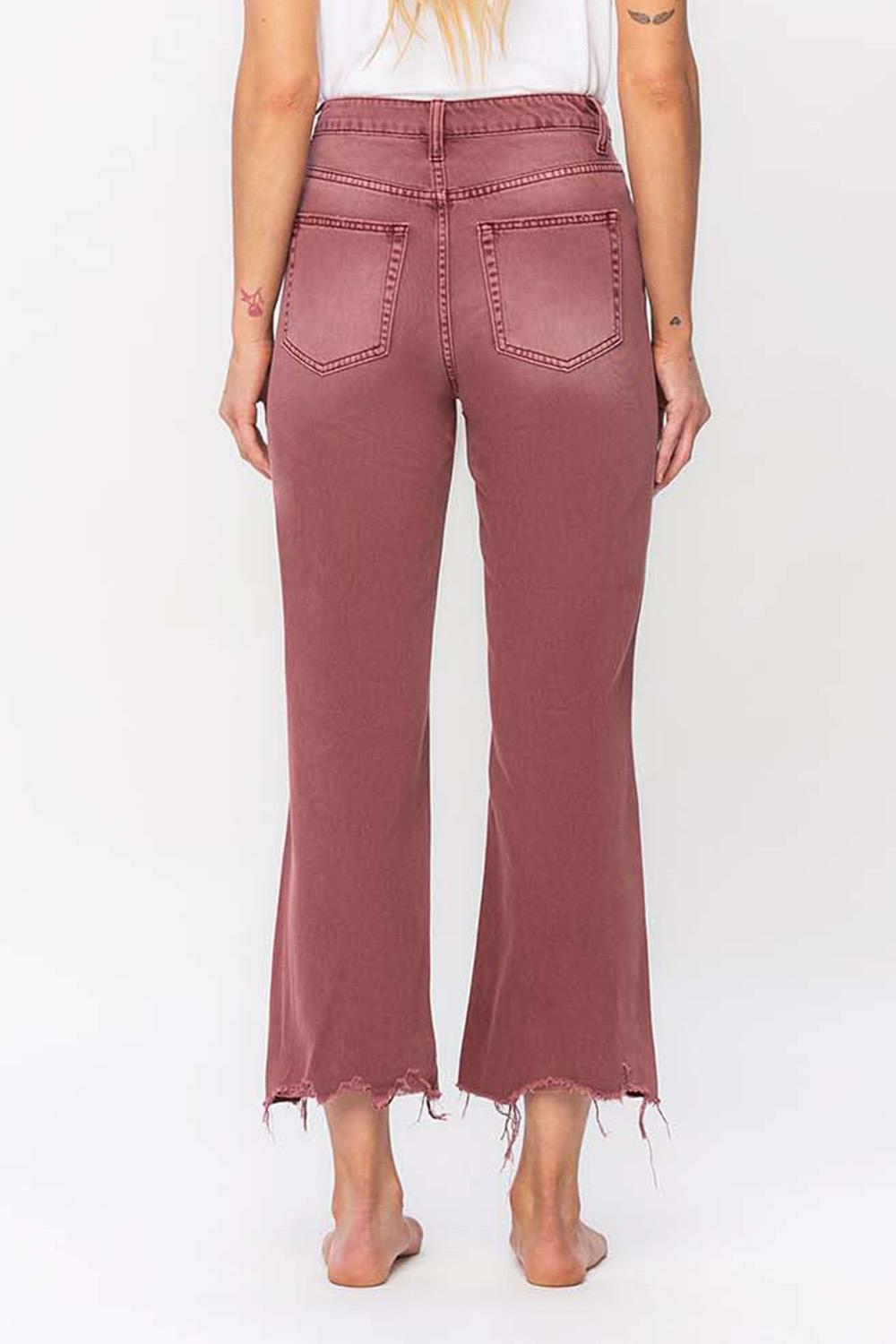 90'S VINTAGE CROP FLARE - RUSSET BROWN