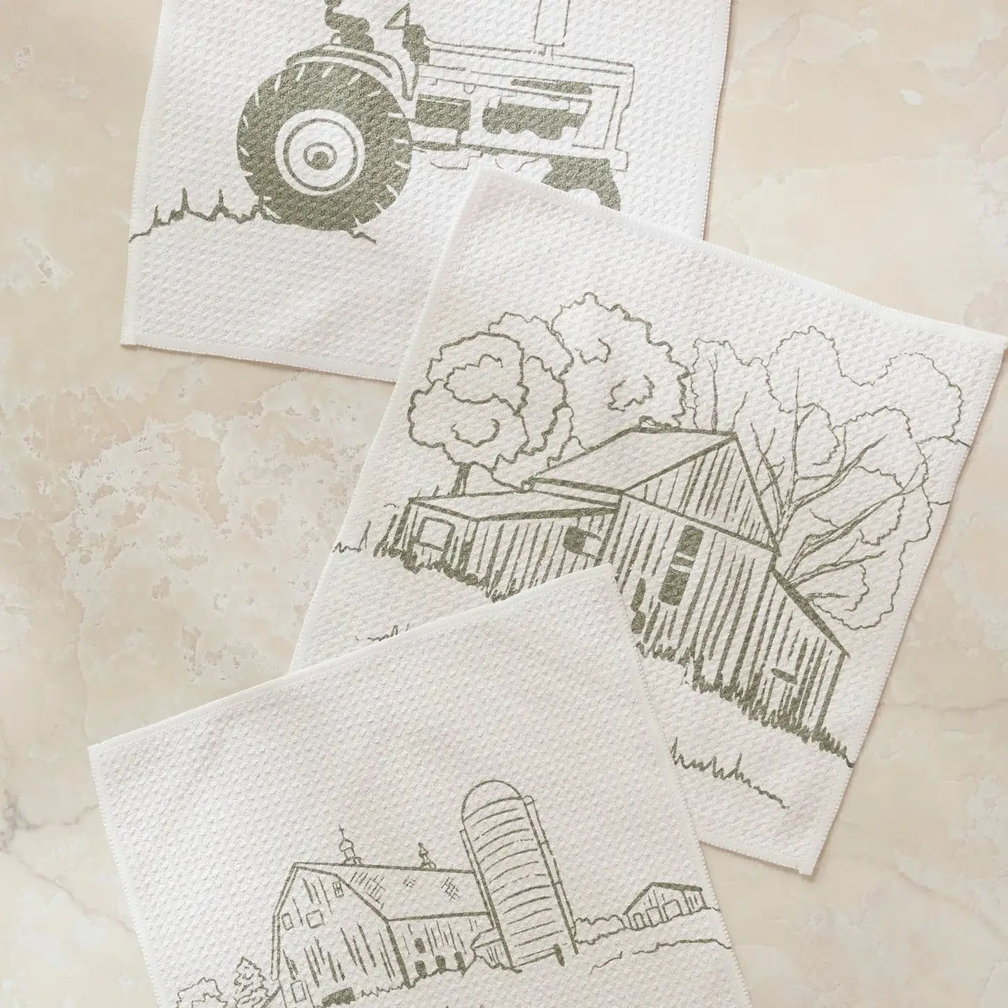 Old Farm Dishcloth Set