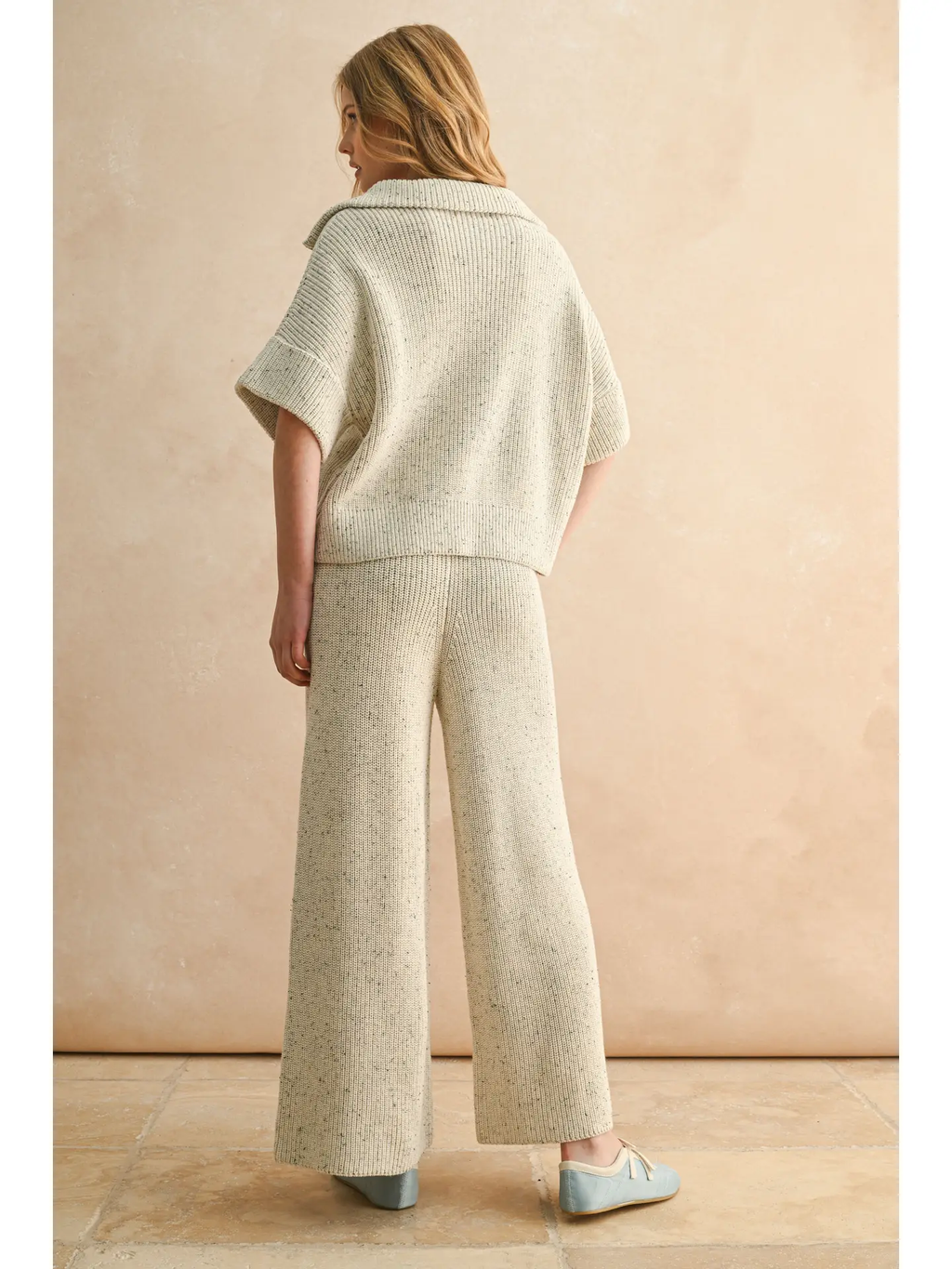 Salt and Pepper Knitted Pants