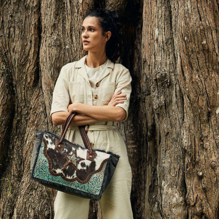 ARTICULATE CANVAS & HAIRON BAG - S-4399