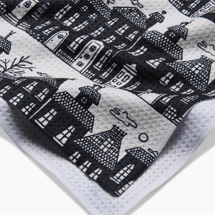Haunted House Alley Tea Towel