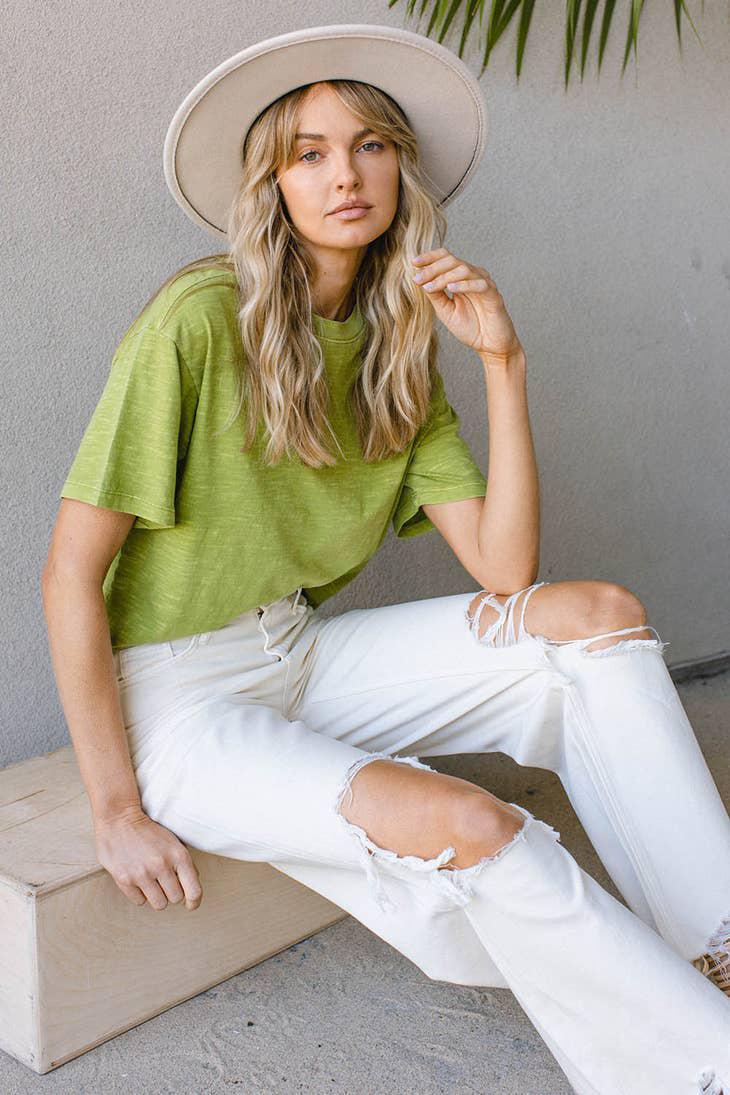90'S VINTAGE CROP FLARE - BLUSHING