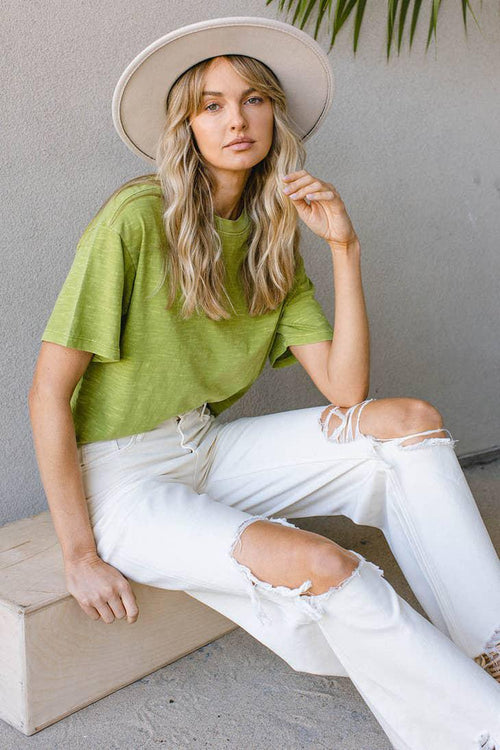 90'S VINTAGE CROP FLARE - BLUSHING