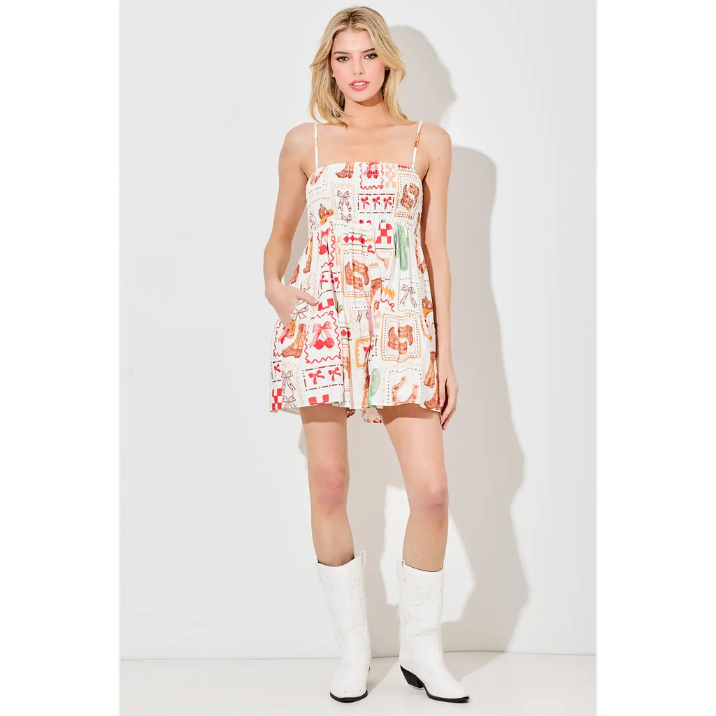 Printed Romper