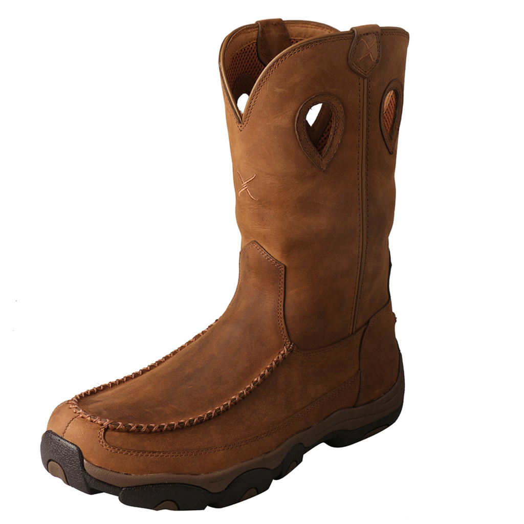 MENS HIKER BOOTS - DISTRESSED SADDLE/SADDLE MHKB002