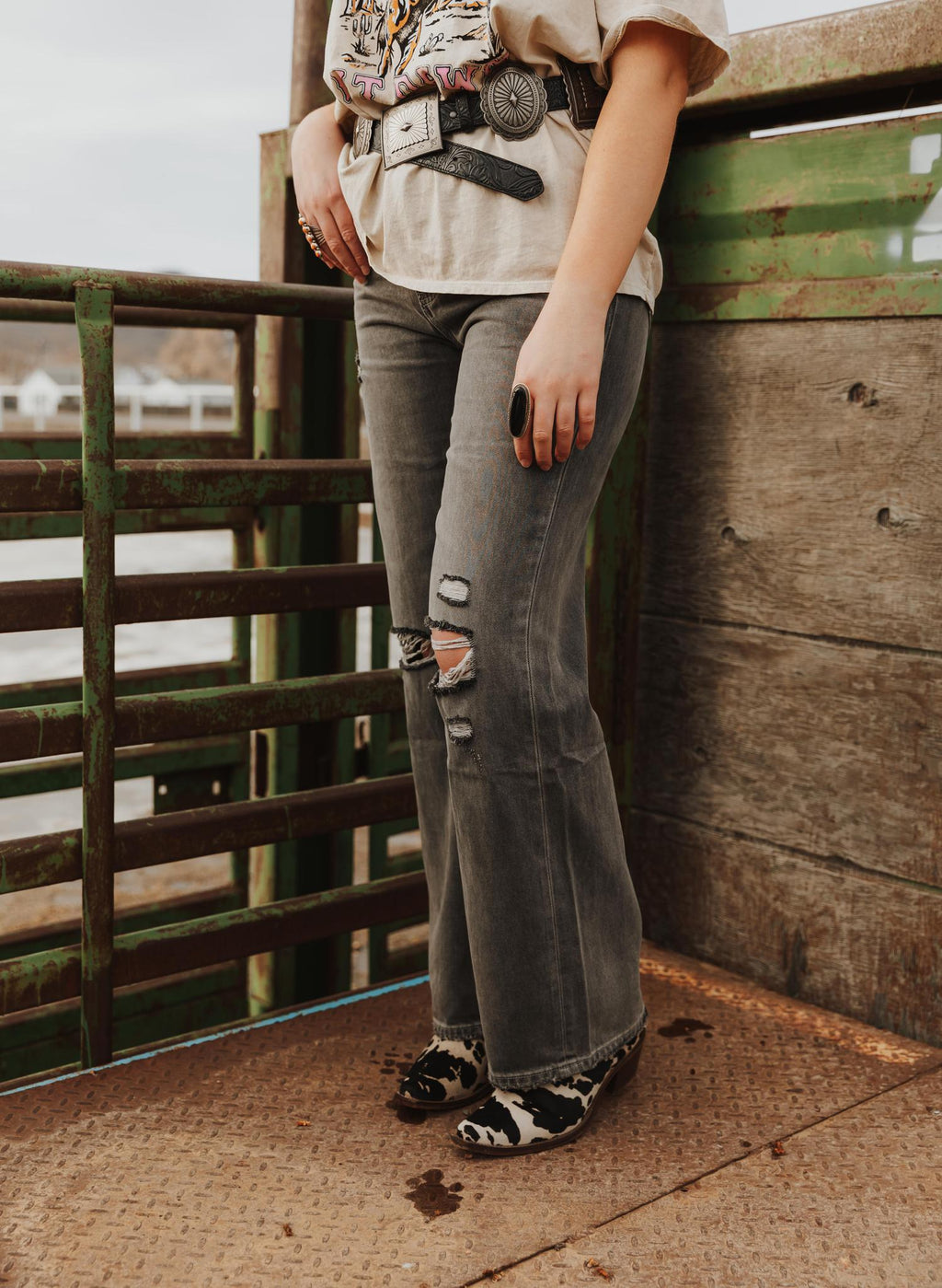 WE RIDE AT DAWN SHORT SLEEVE GRAPHIC TEE - MINERAL OATMEAL
