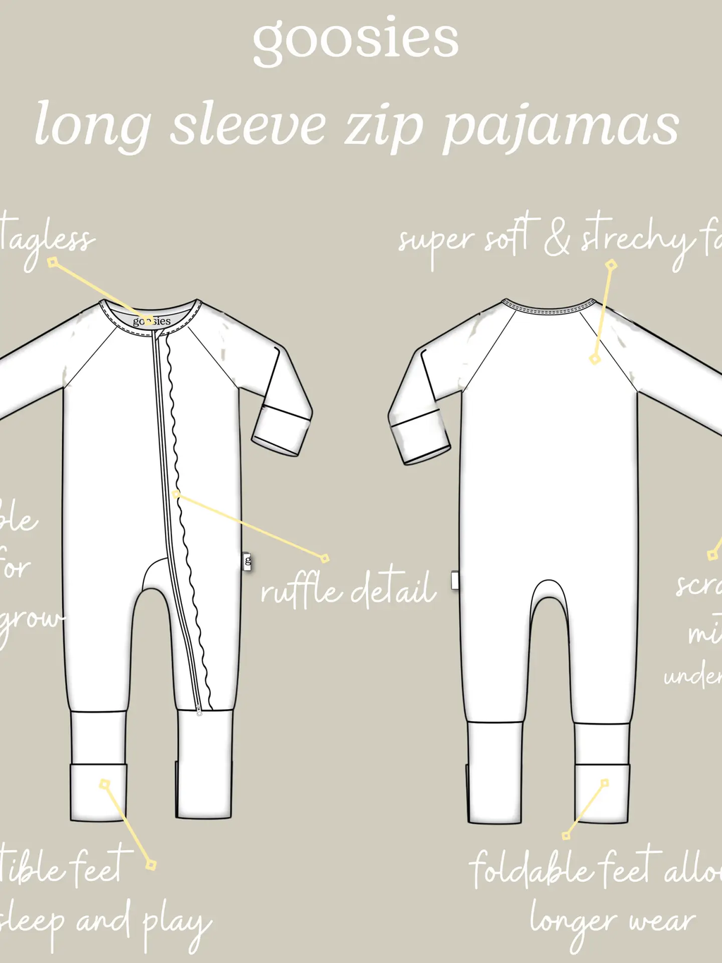 Butterflies - Convertible Zip Pajamas
