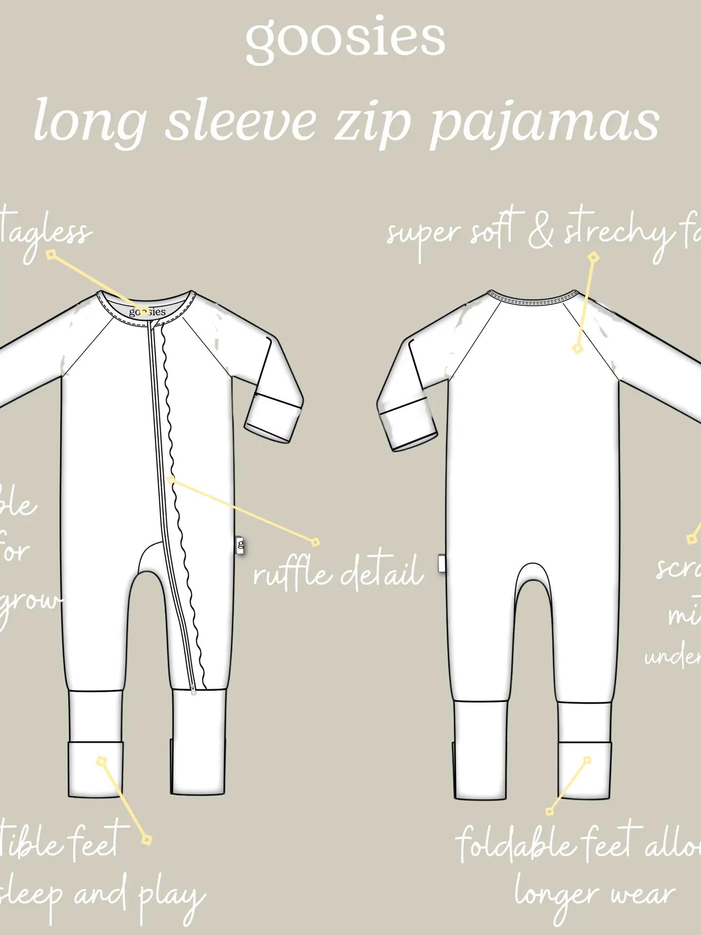 Butterflies - Convertible Zip Pajamas
