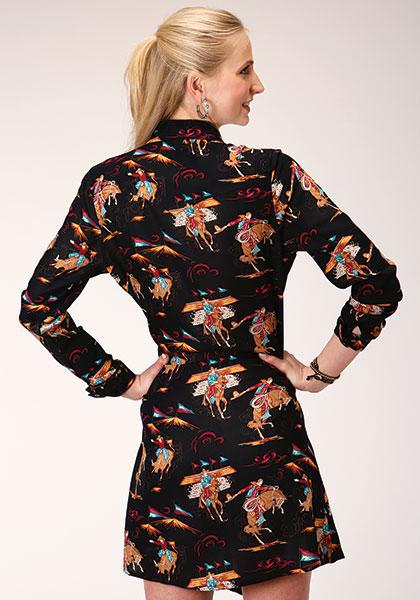 RETRO RODEO PRT LS SHIRT DRESS 03-057-0590-6095
