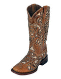 Ladies Horseshoe Antique Saddle S-Toe
