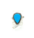 Navajo Handmade Kingman Turquoise Ring - Calvin Spencer