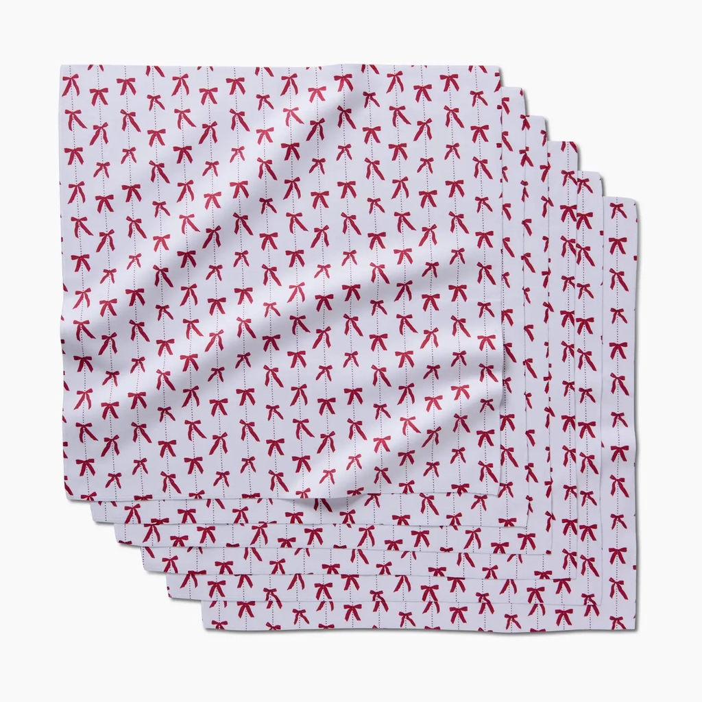 Little Bows and Pearls Dinner Napkin Set