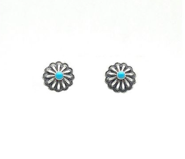 Sterling Silver Kingman Turquoise Earrings