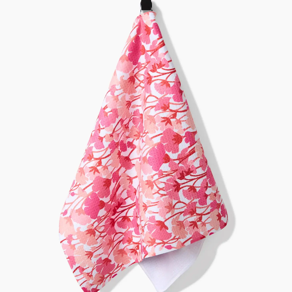 Pink Florals Tea Towel