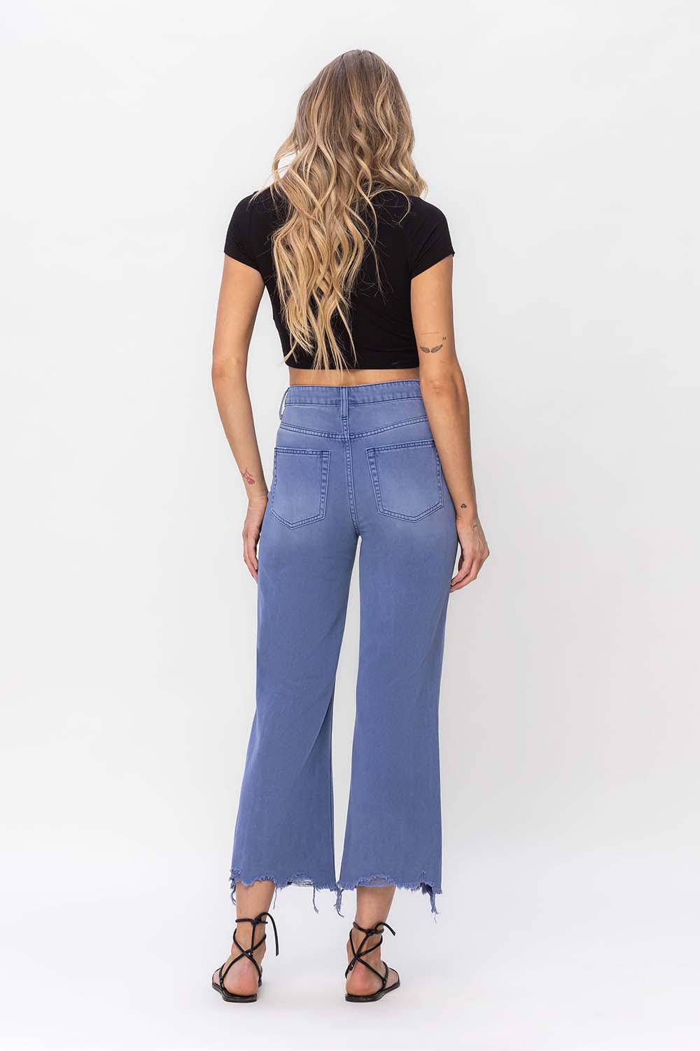 90'S VINTAGE CROP FLARE - INDIGO