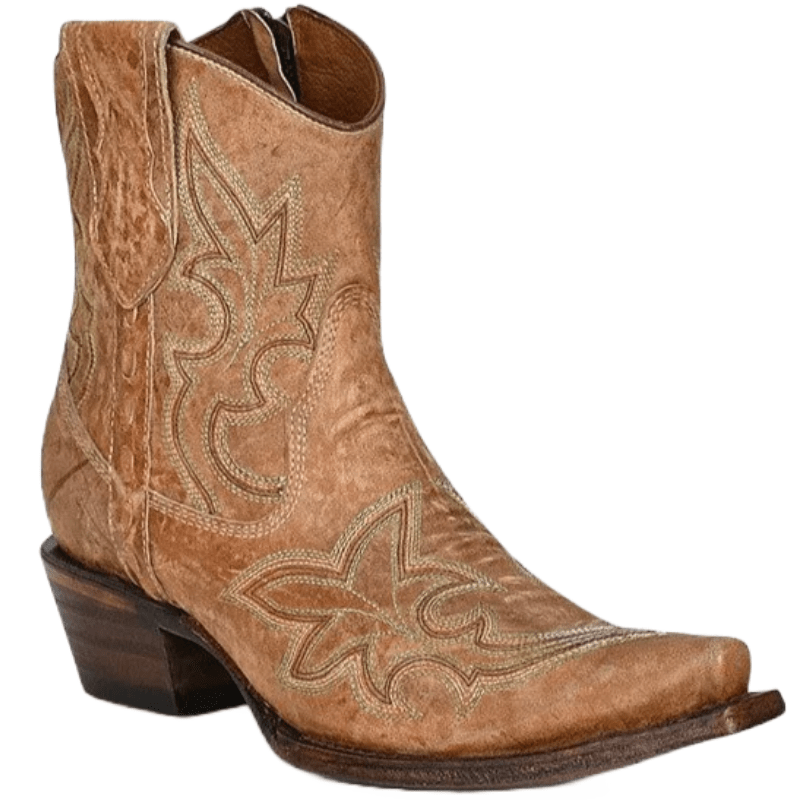 LD ORIX EMBROIDERY & ZIPPER ANKLE BOOT - L5915