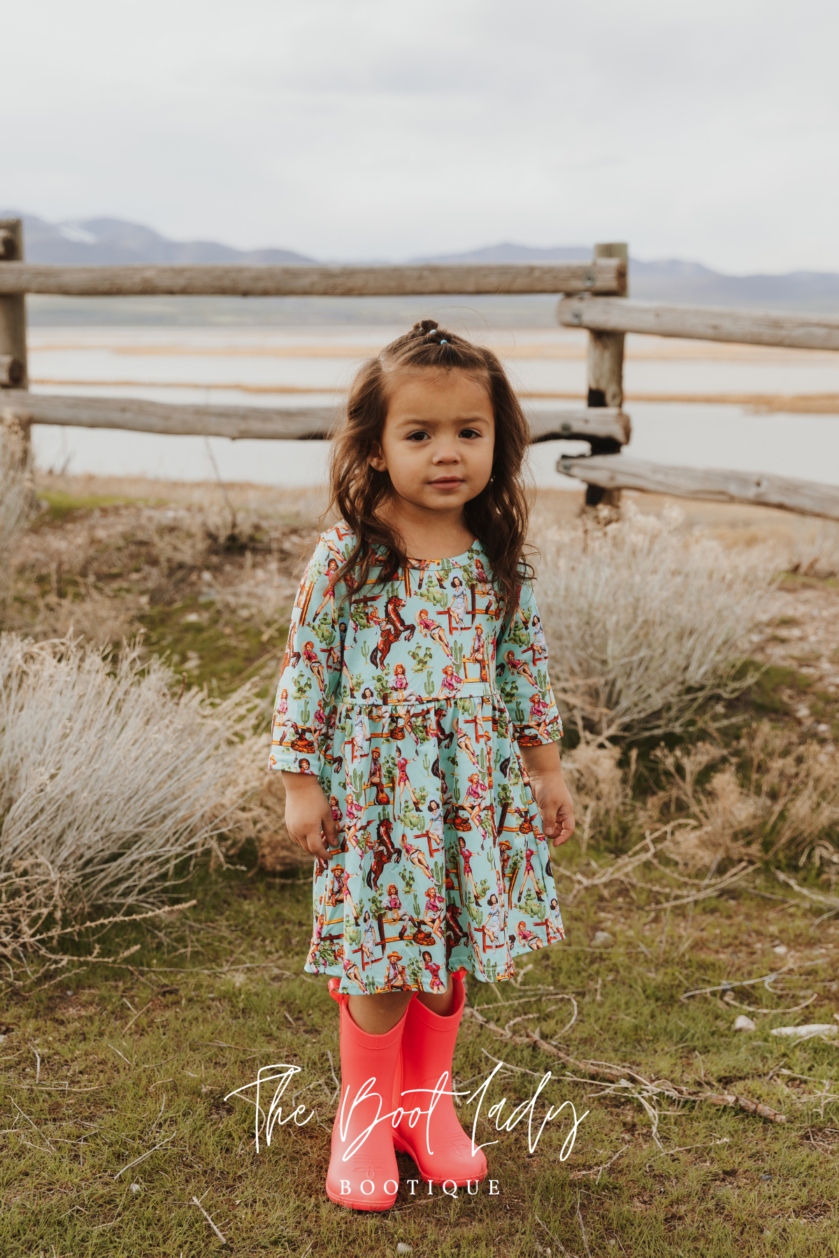 Atomic Pink Kid's All Weather Rubber Cowboy Boots