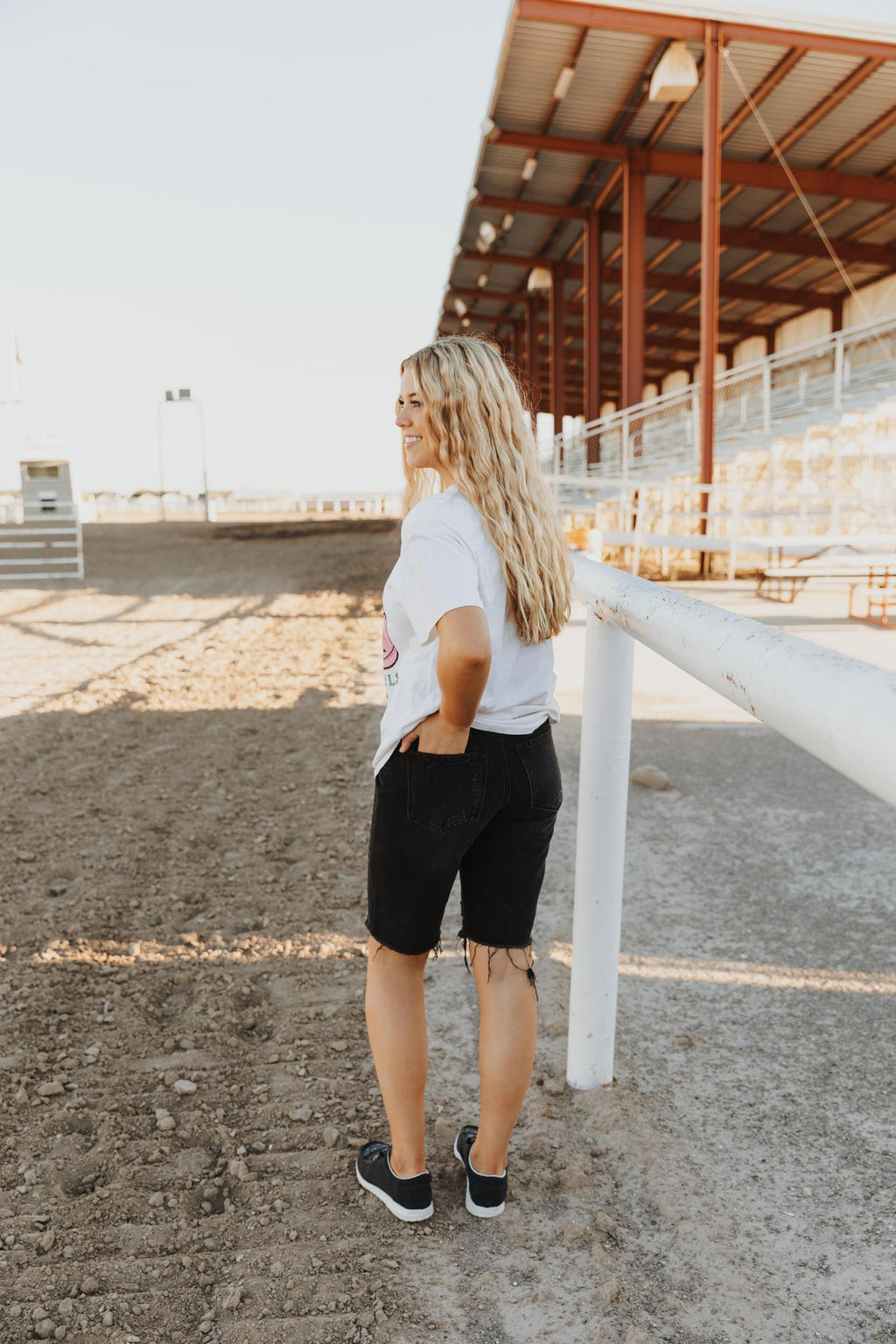 SUPER HIGH RISE BERMUDA RELAXED SHORTS | TAMMIE