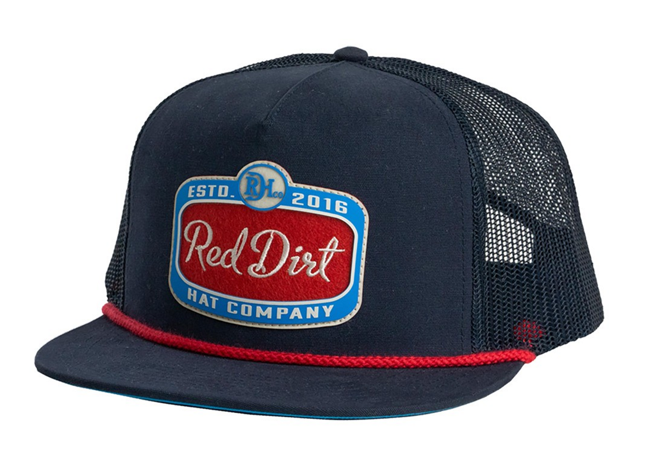 RED DIRT GITTY UP - NAVY RED ROPE - HATS CAP - RDHC-519