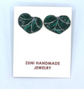 Zuni Handmade Malachite Earrings-Karen Lalio