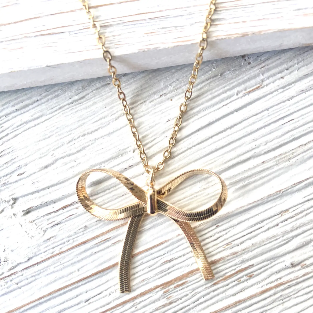 Bow Necklace Slip Knot Trendy Jewelry GOLD
