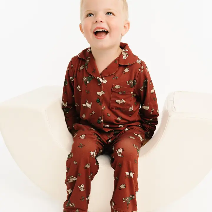 Christmas Farm Bamboo Button Up Set