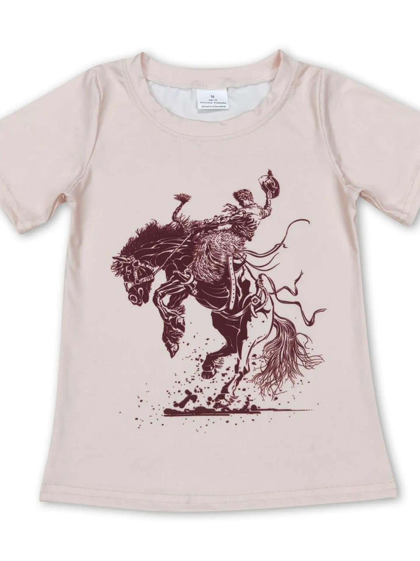 Short Sleeves Khaki Rodeo Western Shirt
