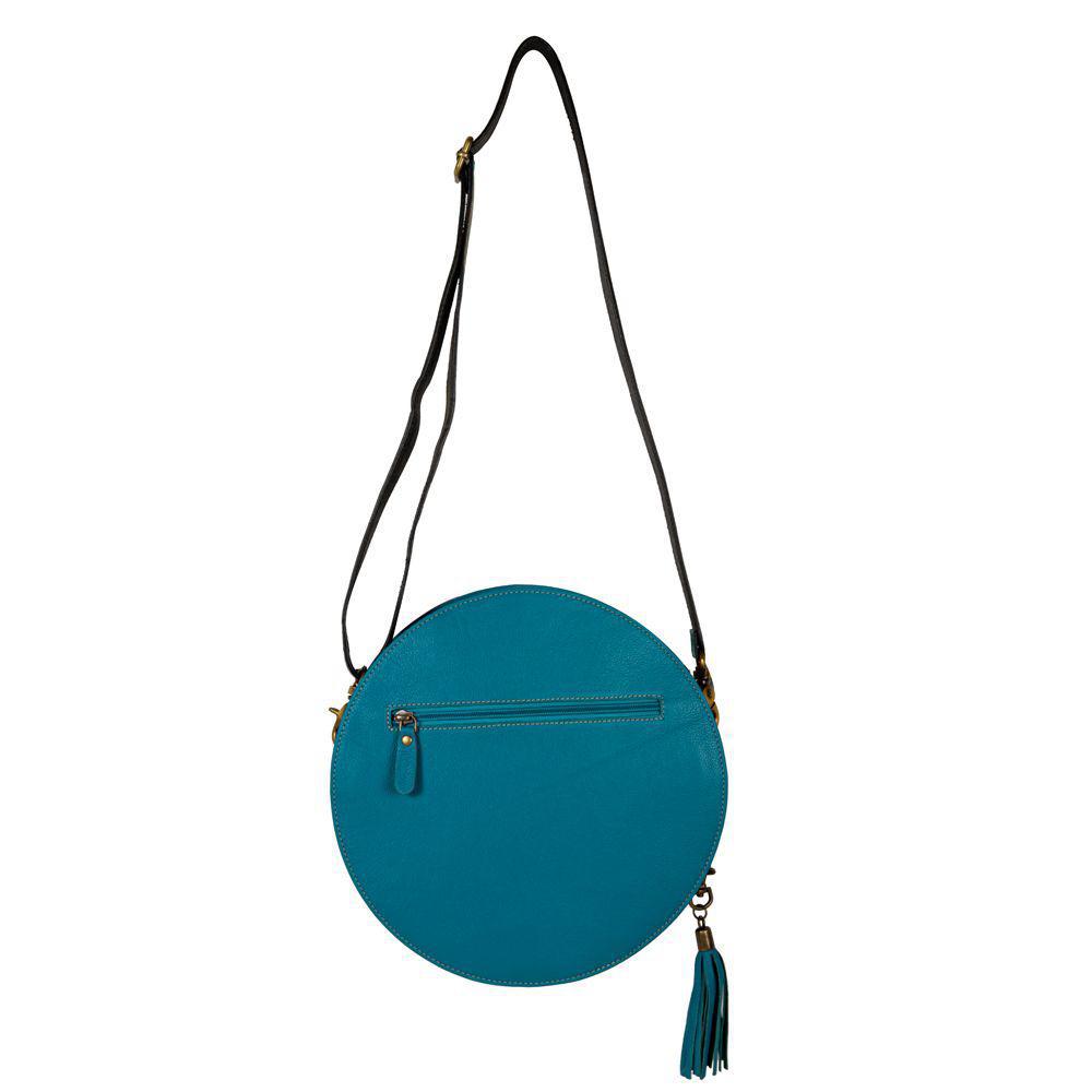 Desert Rain Hand-Tooled Round Bag S-8097