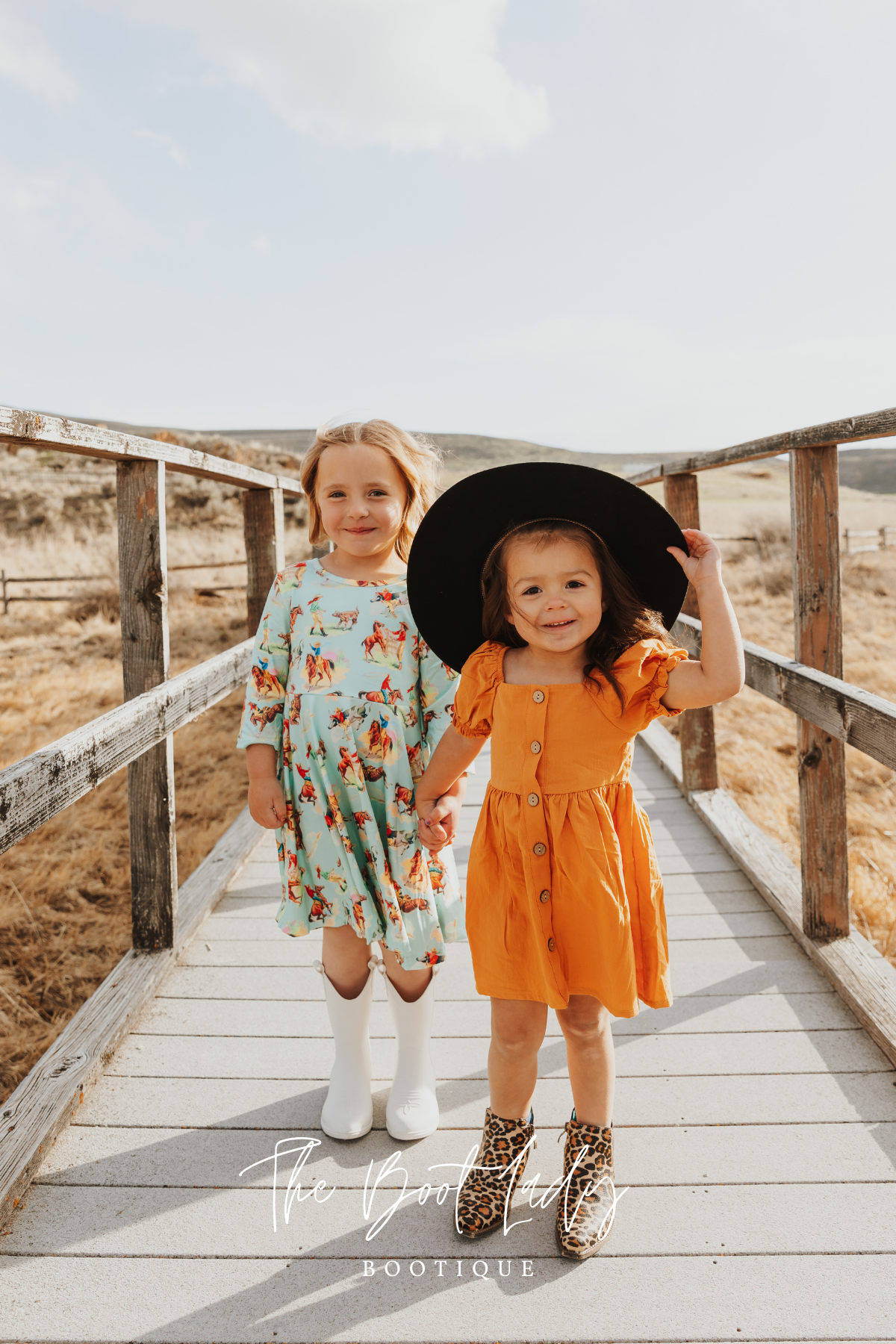 MUSTARD BUTTON PUFF SLEEVE GIRL DRESS