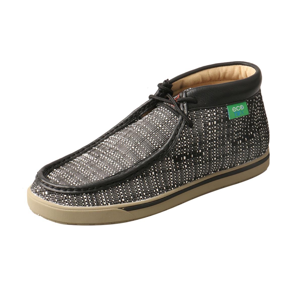 WOMENS DRIVING MOCCASINS - BLACK/WHITE WCA0022