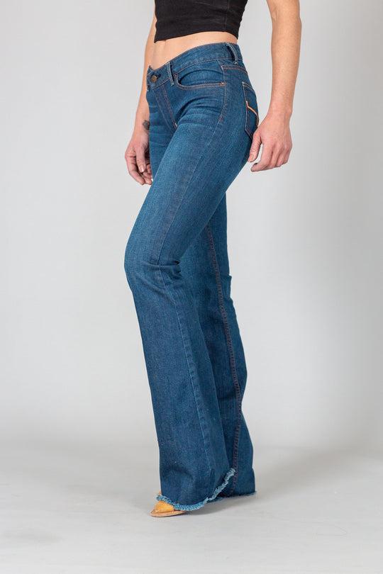 KIMES WOMENS JEANS - LOLA RAW HEM BLUE