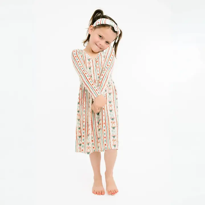 Christmas Dainty Bow Bamboo Dress
