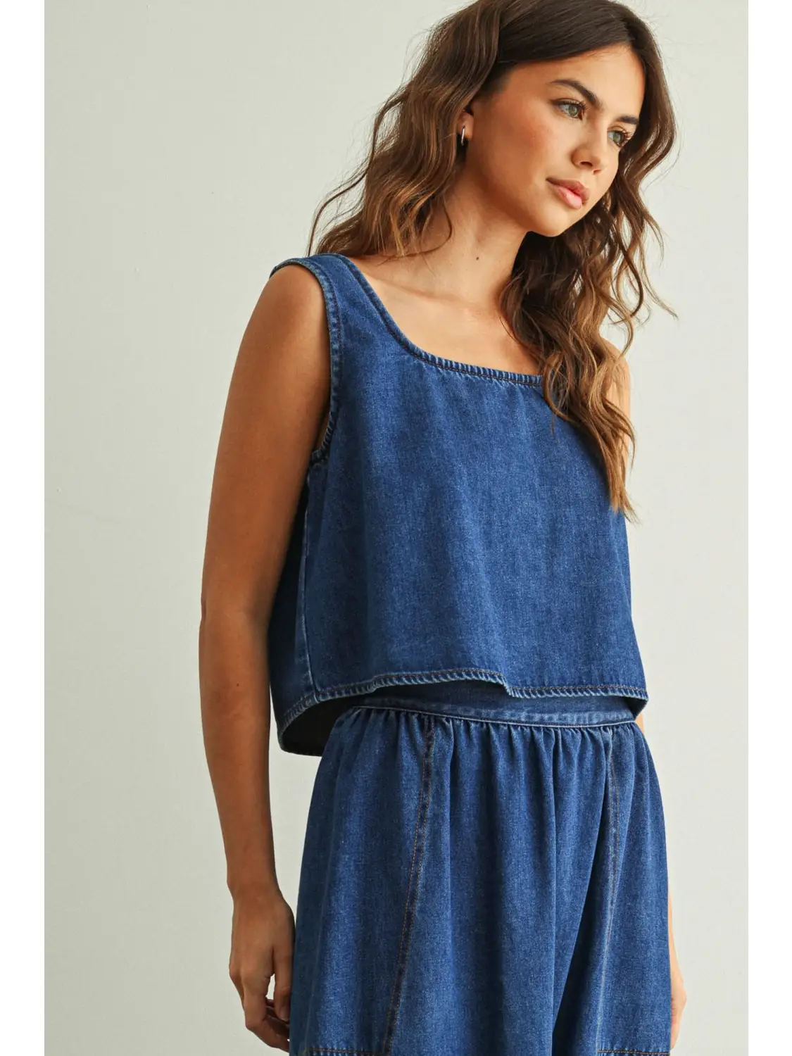 Soft Denim Sleeveless Top