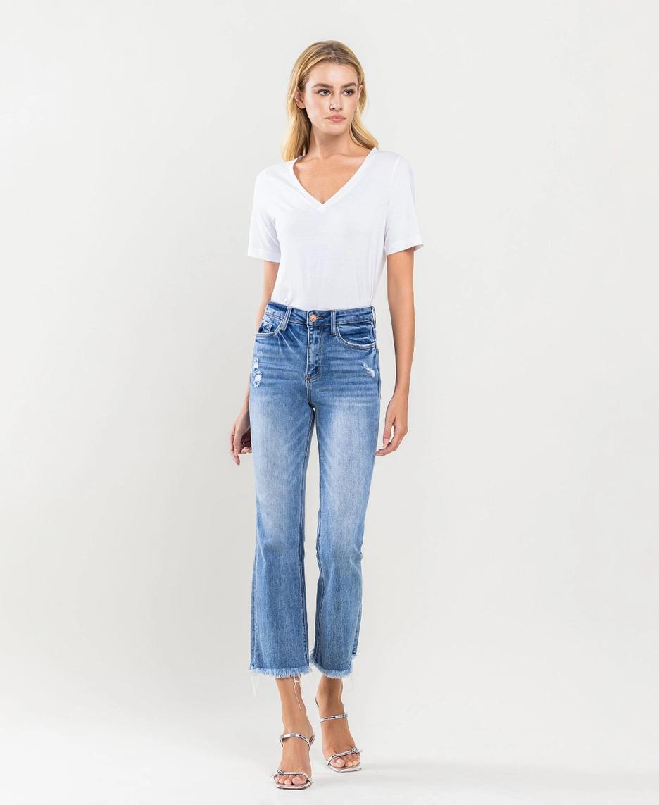 High Rise Kick Flare Jeans - Amber