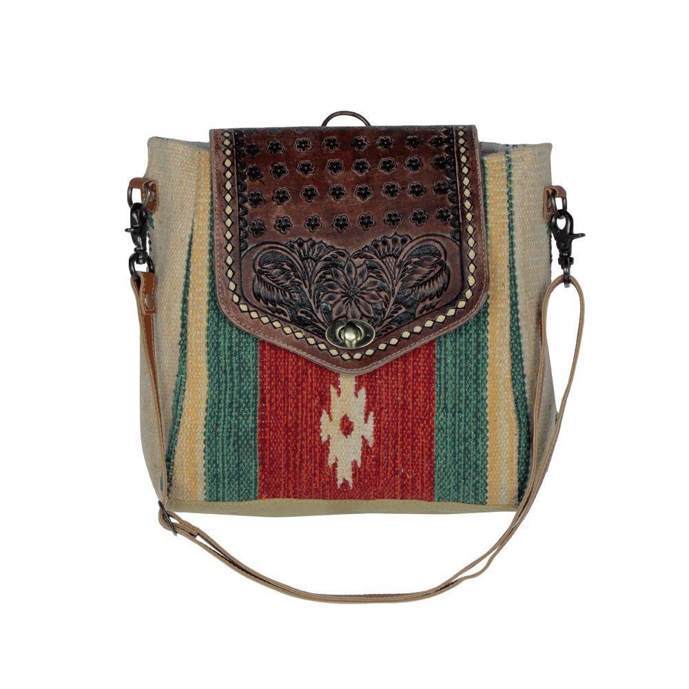 Myra Embossed Scarlet Hand-Tooled Bags - S-3302