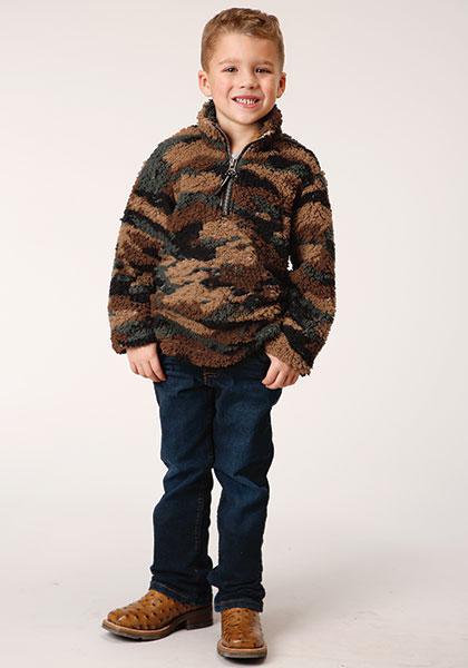Roper Outerwear - Boy's Fuzzy Polar Fleece Pullover 03-397-0250-6169 BR